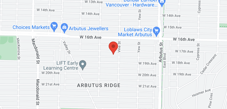 map of 2328 W 18TH AVENUE